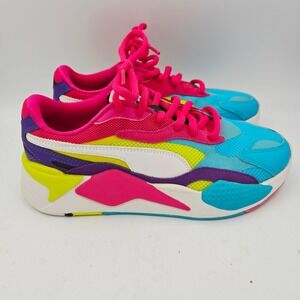 Puma RS-X3 Prism Y2K Retro Running System Neon Pink Teal Purple Women Shoes 8.5